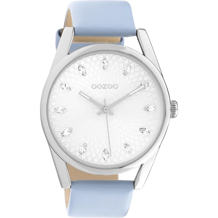 Oozoo Armbanduhr blau Leder C10815 Timepieces Damen Analog-Quarzuhr UOC10815
