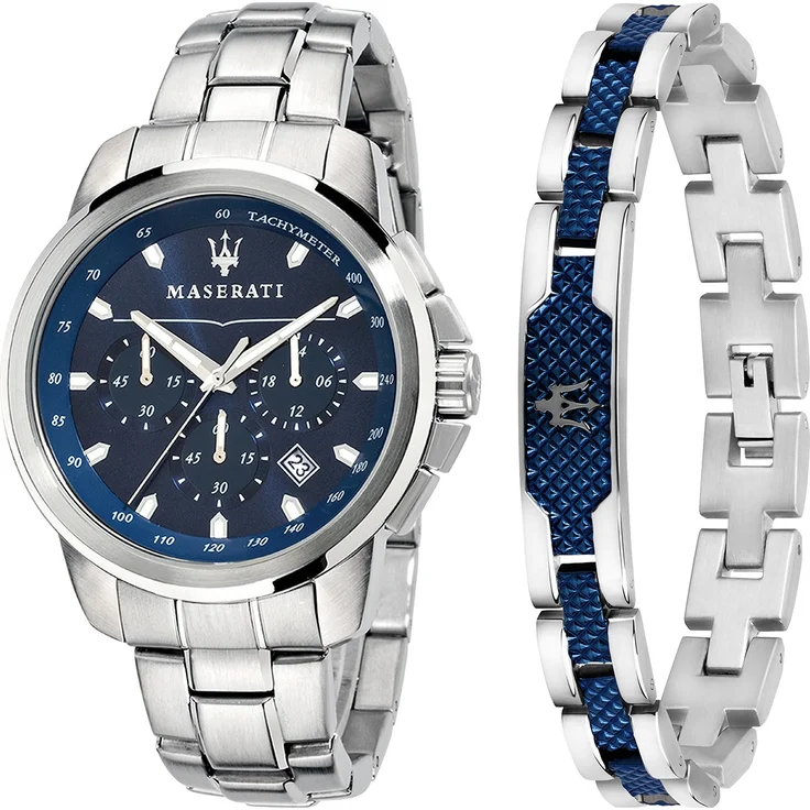 Maserati Herren Uhr Successo Chronograph Edelstahl Armband silber UMAR8851121016 – Bild 1