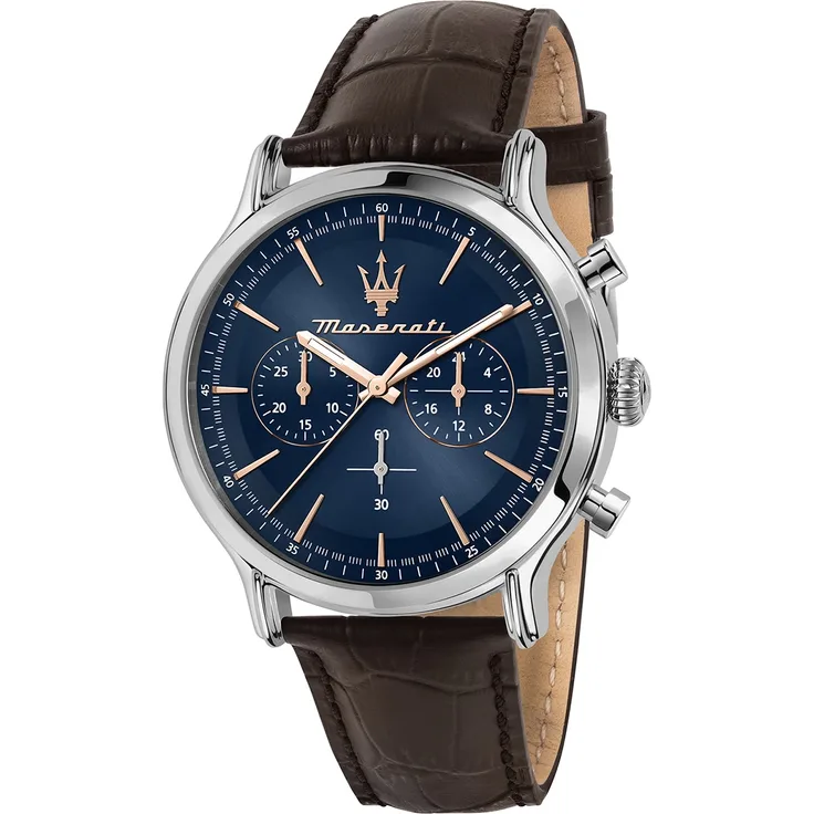 Maserati Herren Uhr Epoca Chronograph Leder Armband braun UMAR8871618014