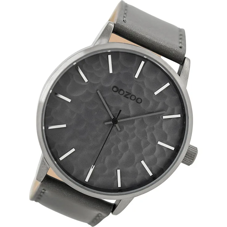 Oozoo Armband-Uhr grau Leder C9440 Timepieces Herren Analog-Quarzuhr UOC9440