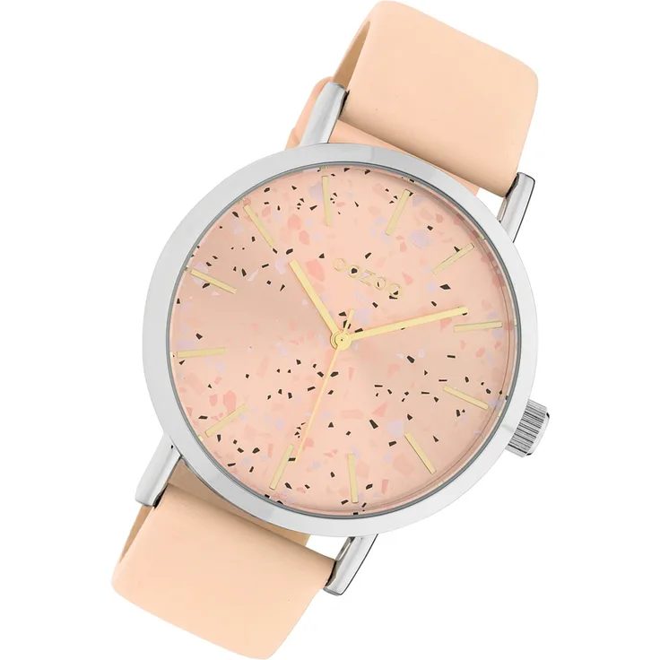 Oozoo Armbanduhr rosa Leder C10410 Timepieces Damen Analog-Quarzuhr UOC10410