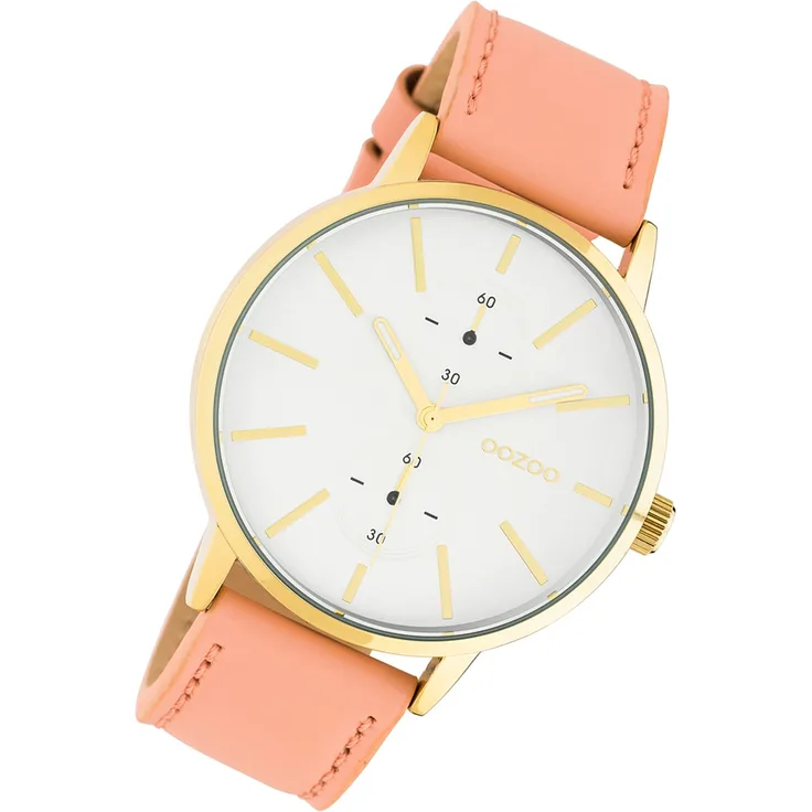 Oozoo Armbanduhr rosa Leder C10588 Timepieces Damen Analog-Quarzuhr UOC10588