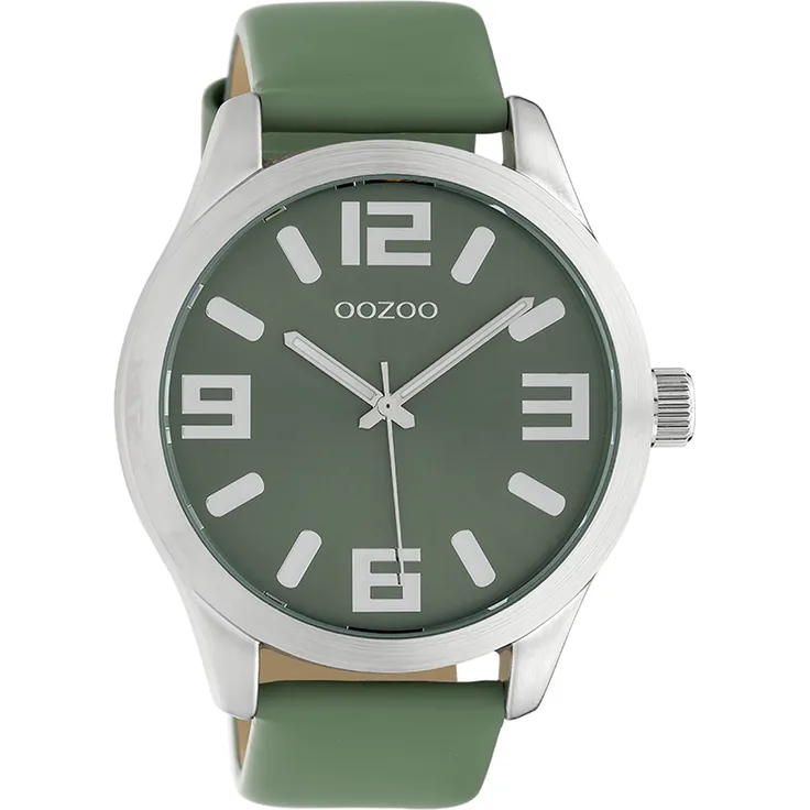 Oozoo Armbanduhr biscay-grün Leder C10238 Timepieces Damen, Herren Analog-Quarzuhr UOC10238