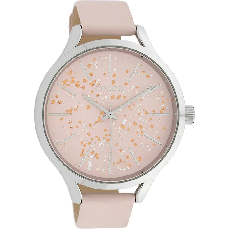 Oozoo Armbanduhr rosa Leder C10087 Timepieces Damen Analog-Quarzuhr UOC10087