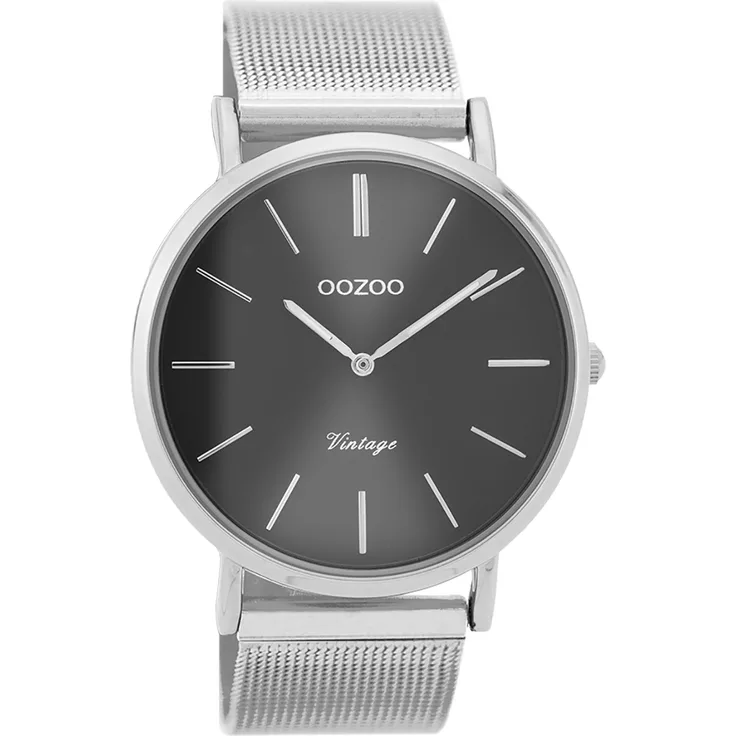 Oozoo Armbanduhr silber Edelstahl C9937A Vintage Series Herren Analog-Quarzuhr UOC9937A