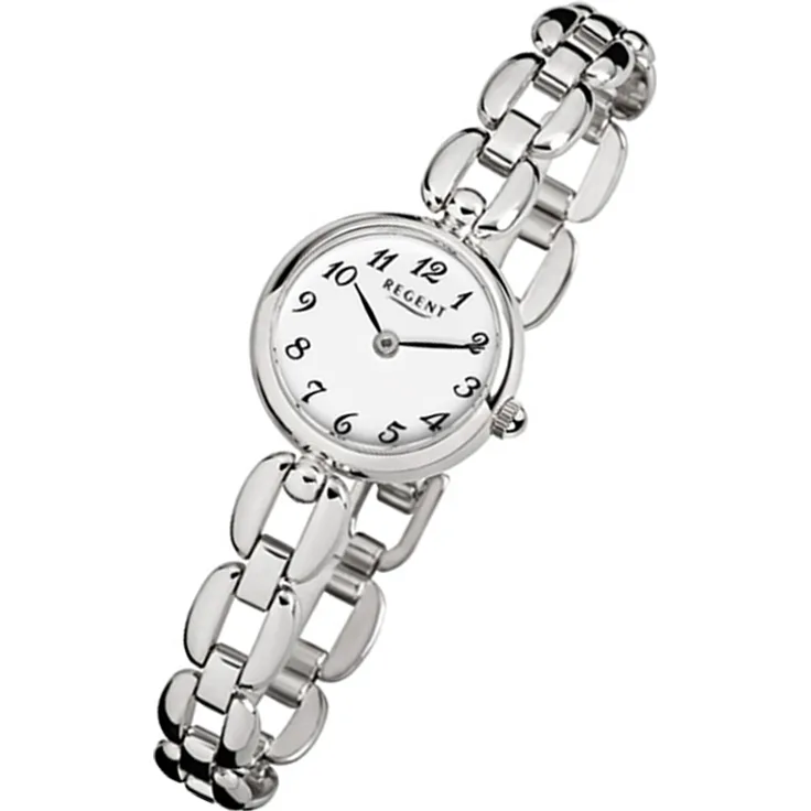 Regent Armbanduhr silber F-802 Damen Analog-Quarzuhr URF802