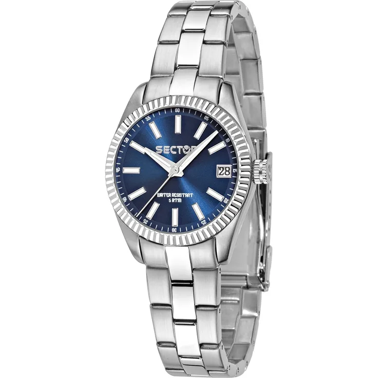 Sector Damen Armbanduhr Analog Edelstahlarmband silber USE53579517