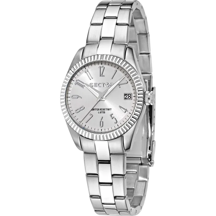 Sector Damen Armbanduhr Analog Edelstahlarmband silber USE53579518