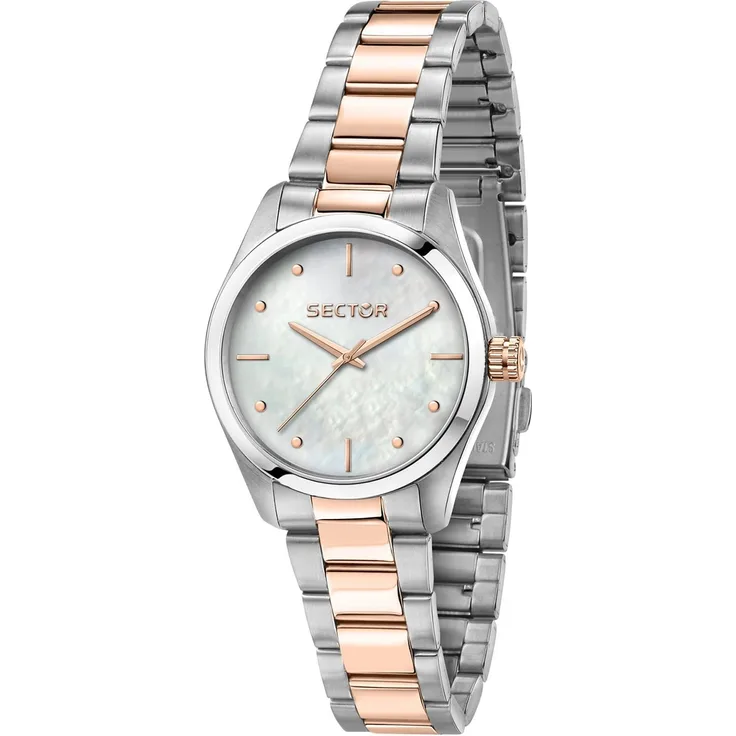 Sector Damen Armbanduhr Analog Edelstahlband silber ros? USE53578508