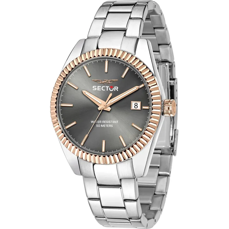Sector Herren Armbanduhr Analog Edelstahlarmband silber USE53240009
