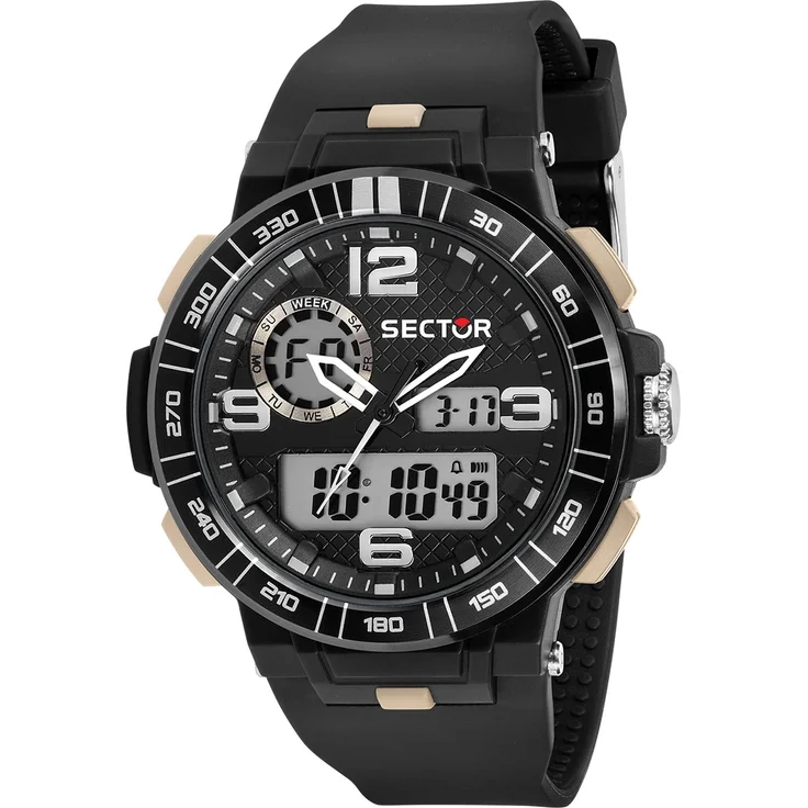 Sector Herren Armbanduhr Digital PURarmband schwarz USE51532003 – Bild 1