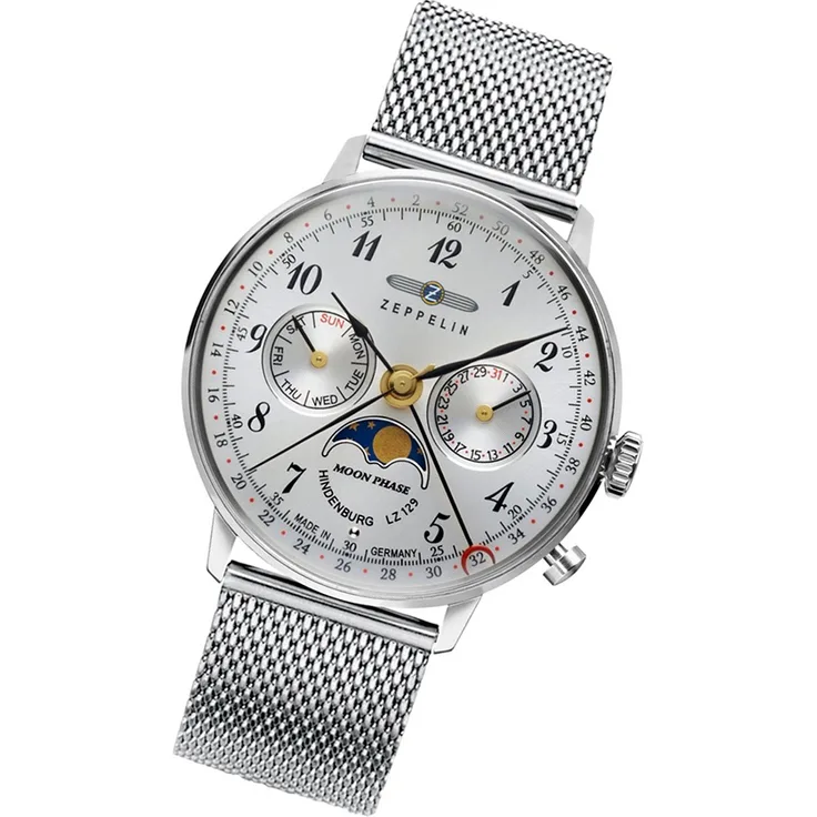Zeppelin Damen Uhr Hindenburg Z7037M/1 Edelstahl Armbanduhr silber UZ7037M/1