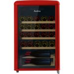 Amica WKR 341 920 R Weinkühlschrank Retro, freistehend, rot, 30 Flaschen, 5-20°C, Holzböden, Energieklasse G