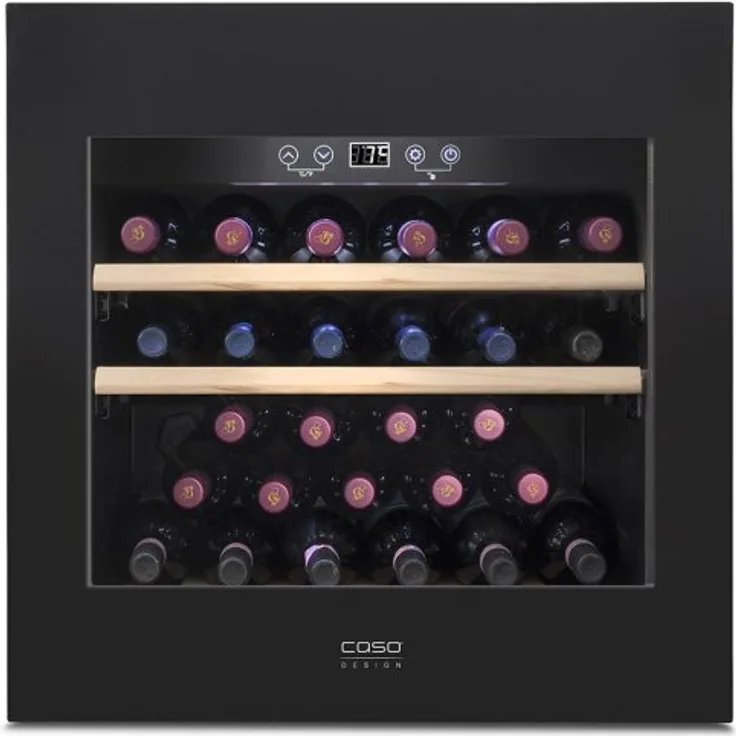 Caso 7711 Weinkühlschrank, WineDeluxe E 29, Einbau, 29 Flaschen, 1 Temperaturzone, Nischenhöhe 60 cm, Energieklasse G