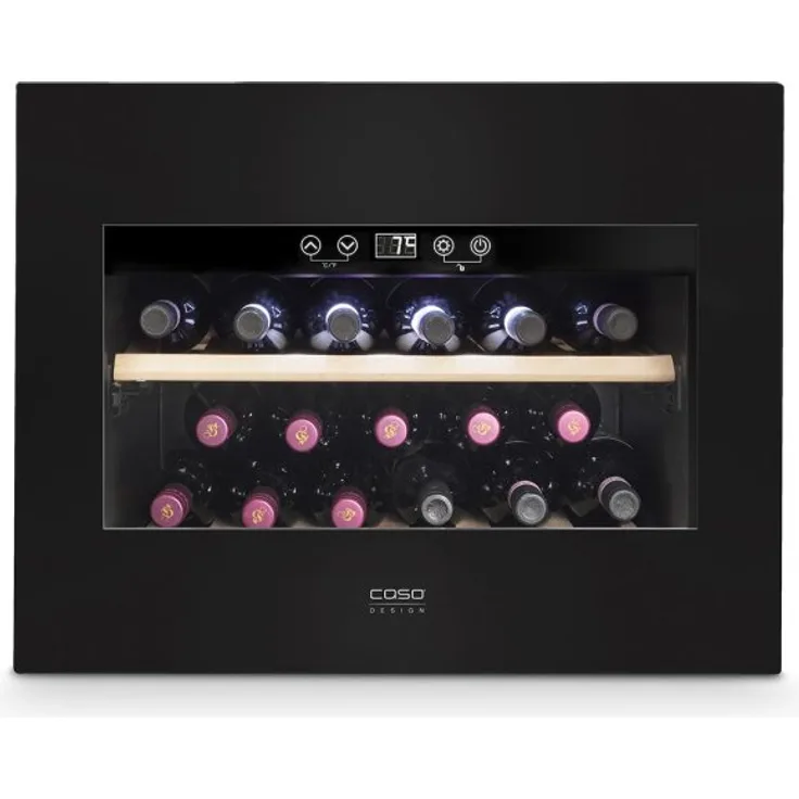 Caso 7710 Weinkühlschrank, WineDeluxe E 18, freistehend, 18 Flaschen, 1 Temperaturzone, Nischenhöhe 45 cm, Energieklasse G