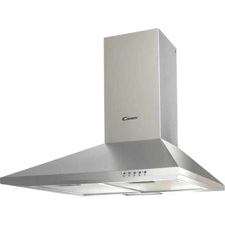 Candy CCE116/1X Wandhaube, Wandmontage, Energieeffizienzklasse C, Leistungsstufen 3, Breite 60 cm, edelstahl