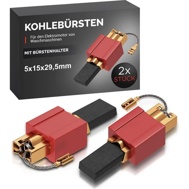 VIOKS Ersatzbürste »Ersatz für Miele 4297413«, (2-tlg), Motorkohlen 2x mit mit Halter 4,8mm AMP für Waschmaschine Waschtrockner – Bild 2