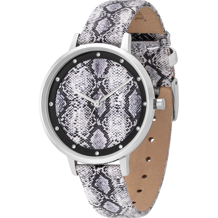 Julie Julsen Damen Quarz Armbanduhr - Safari Python - JJW1203SL-P