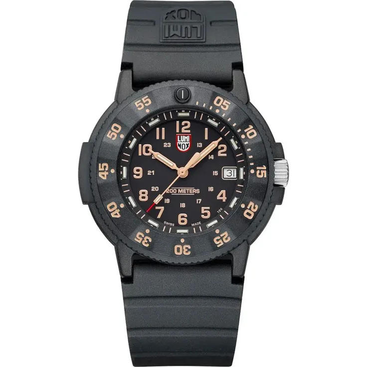 Luminox Herren Quarz Armbanduhr aus CARBONOX mit Kautschuk Band SwissMade - NAVY SEALS - XS.3001.EVO.OR