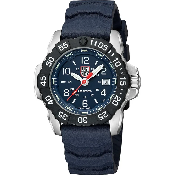 Luminox Herren Quarz Armbanduhr aus Edelstahl mit Kautschuk Band SwissMade - NAVY SEALS - XS.3253.CB
