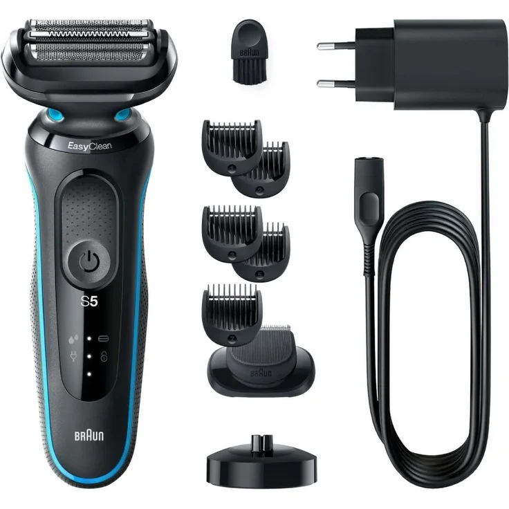 Braun Series 5 51-M4500cs Nass- und Trockenrasierer mit Ladestation und EasyClick Aufsatz, Mintgrün – Bild 2
