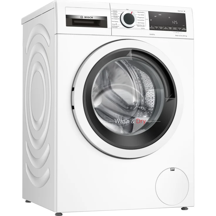 Bosch WNA13441, Waschtrockner, Energieeffizienzklasse E, Standgerät, Breite 60 cm, Geräuschemissionsklasse A, AutoDry, IronAssist, EcoSilenceDrive – Bild 1