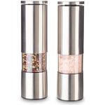 Echtwerk Salz- & Pfeffermühlen Set aus Edelstahl, silber