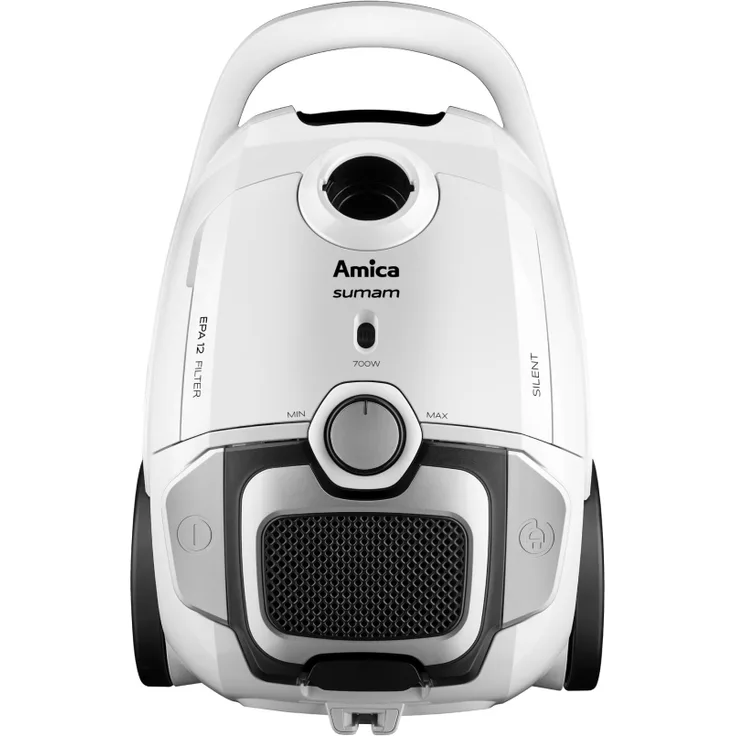 Amica VM6011 Bodenstaubsauger, mit Beutel, 700 Watt, HEPA-Filter, weiß
