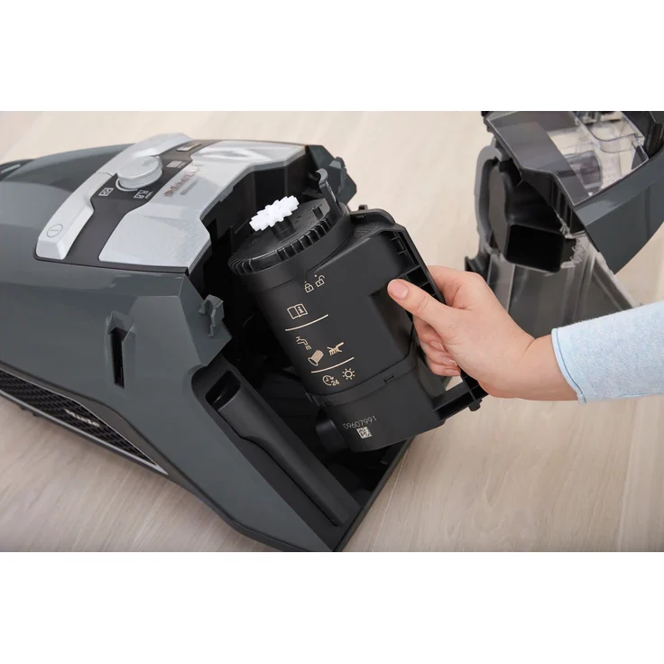 Miele Blizzard CX1 PowerLine SKRF5 Bodenstaubsauger, beutellos, 890 Watt, Graphitgrau – Bild 3