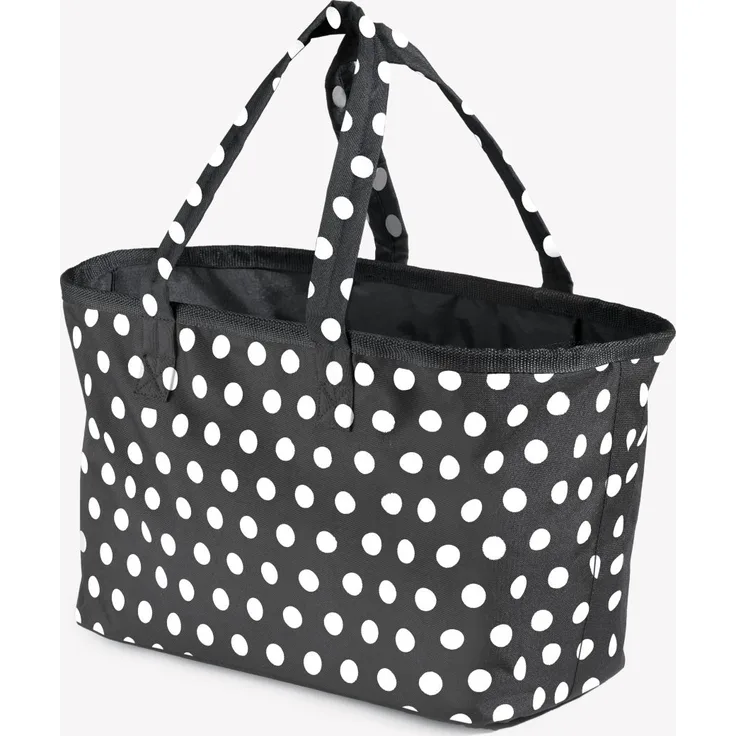 Einkaufstasche Falko light, grau mit weißen Punkten