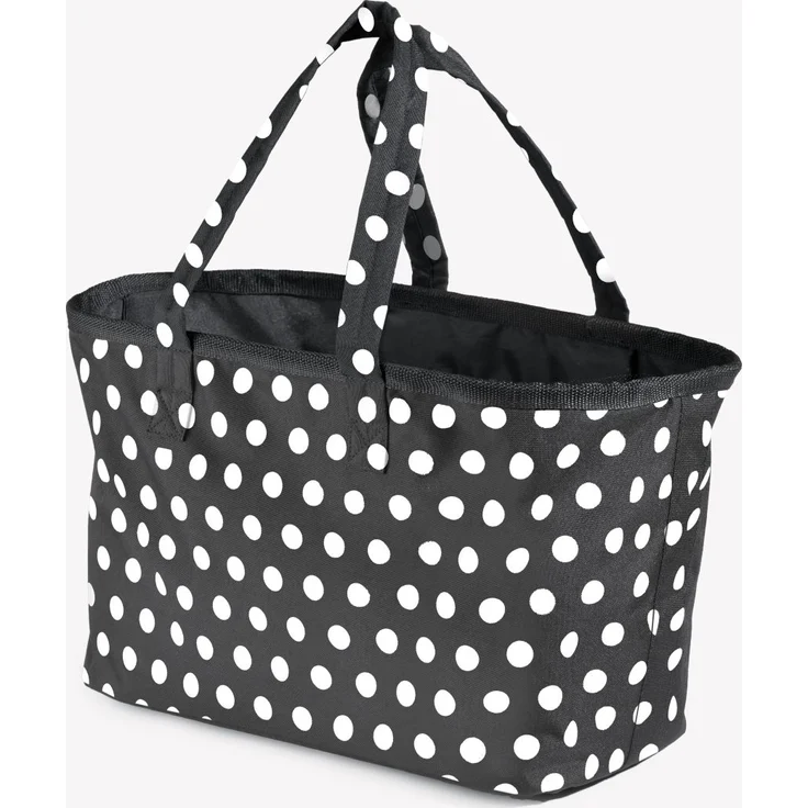 Einkaufstasche Falko light, grau mit weißen Punkten