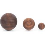 Rollholz Massagegerät, Kugel Set Walnuss