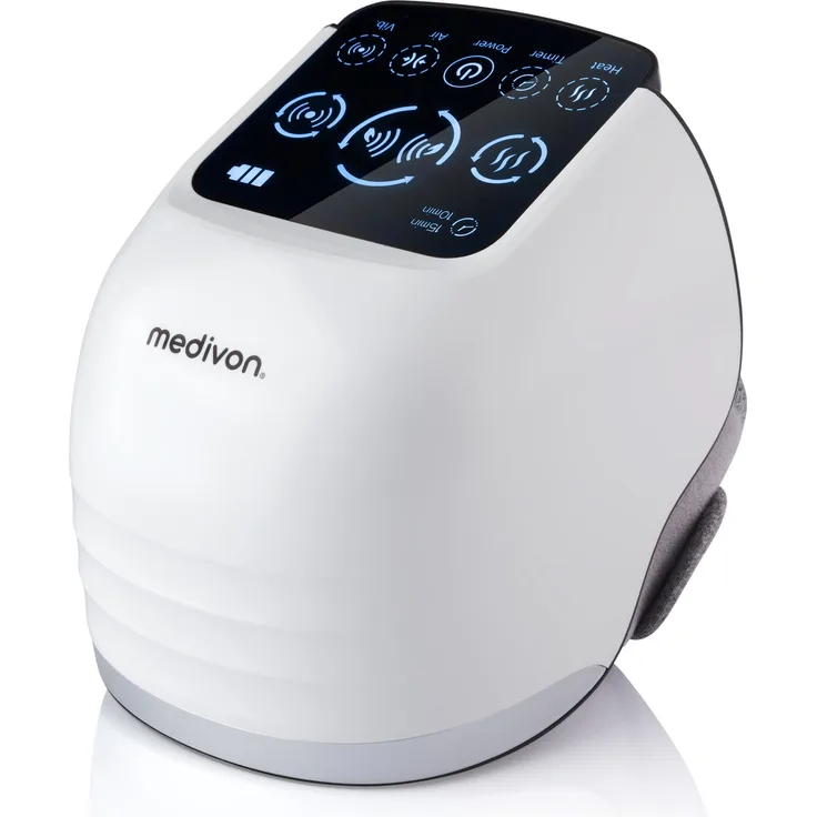 Medivon kabelloses Knie- und Ellbogenmassagegerät Kompressionsmassage Luftmassage Vibration Aufwärmmodus lindert Knieschmerzen, Tennisarmschmerzen weiß - Preisvergleich