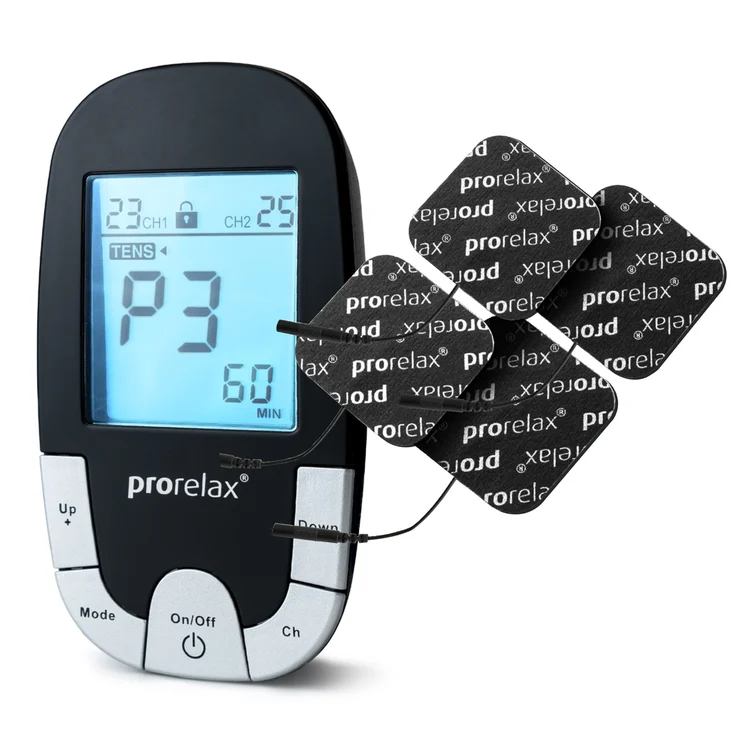 Prorelax Massagegerät, TENS+EMS SuperDuoPlus blackline