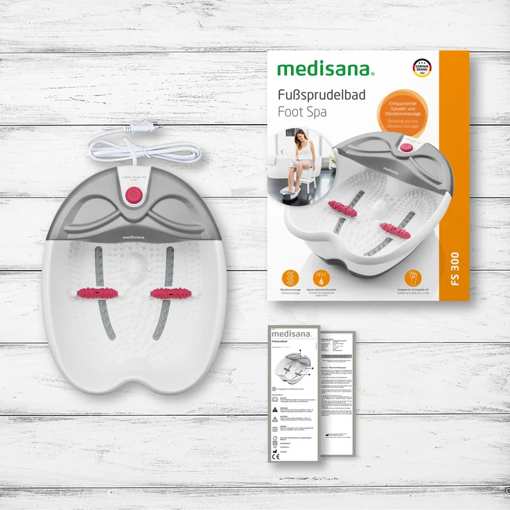 medisana FS 300 Fußsprudelbad mit Fußreflexzonenmassage, elektrisches Fußbad, Warmhaltefunktion, Fußbad mit Massage und Heizung, für große Füße und eine angenehme Fußmassage – Bild 7