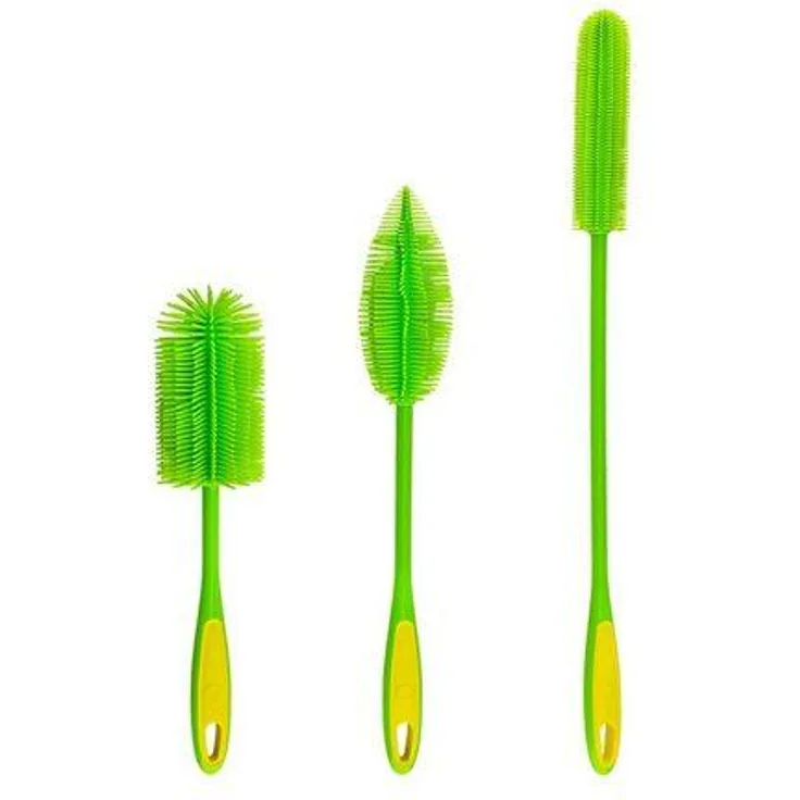 Kochblume Reinigungsbürsten Set Silikonbürsten, Spar Set, 3 tlg, Köpfe untereinander austauschbar
