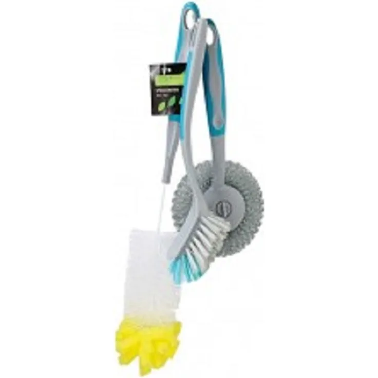 Bürste, Spülbürste 3er Set Flaschen, Topf und Spülbürste