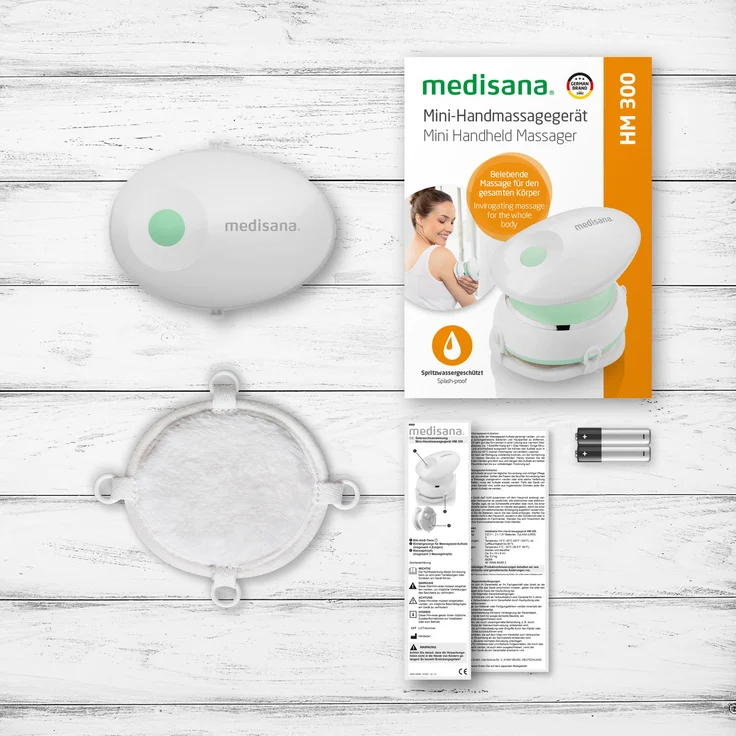 medisana HM 300 Mini-Handmassagegerät, elektrisches Vibrationsmassagegerät mit komfortabler Akupressur und Punktmassage – Bild 7