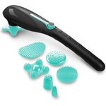 medisana HM 650 Handmassagegerät mit 6 Aufsätzen, elektrisches kraftvolles Vibrationsmassagegerät, verschiedene Massageköpfe mit stufenloser Geschwindigkeitsregulierung