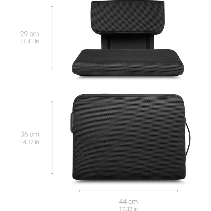 medisana OL 350 Keilkissen mit Wärmefunktion und Lendenwirbelstütze, 3 Temperaturstufen, Überhitzungsschutz, ergonomisches Wärmekissen zur Verbesserung der Sitzhaltung für Zuhause oder Büro – Bild 2