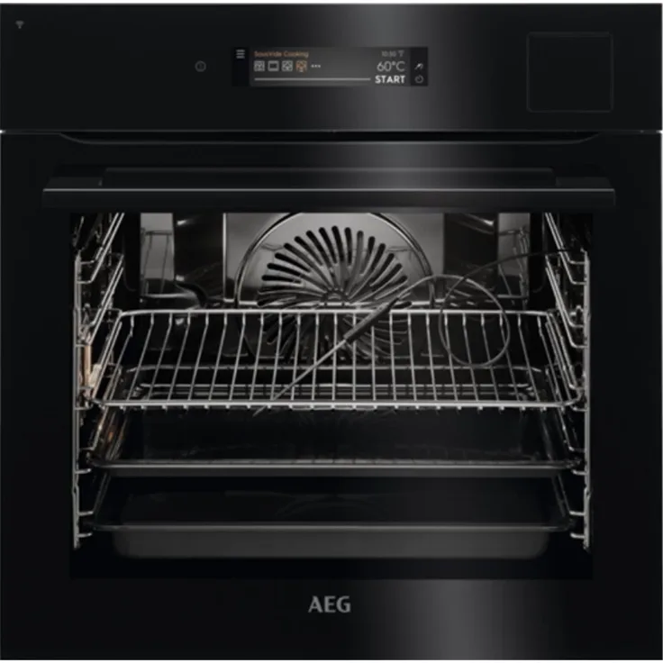 AEG BSK898230B Dampfbackofen, mit Dampfreinigung, Einbaugerät, Energieeffizienzklasse A++, Garraum 70 l, Breite 59,5 cm, schwarz