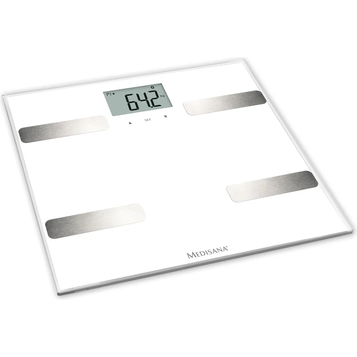 medisana BS A43 connect, digitale Körperanalysewaage bis 180kg, Personenwaage zur Messung von Körperfett, Körperwasser, Muskelmasse und Knochengewicht, Körperfettwaage mit Körperanalyse App – Bild 4