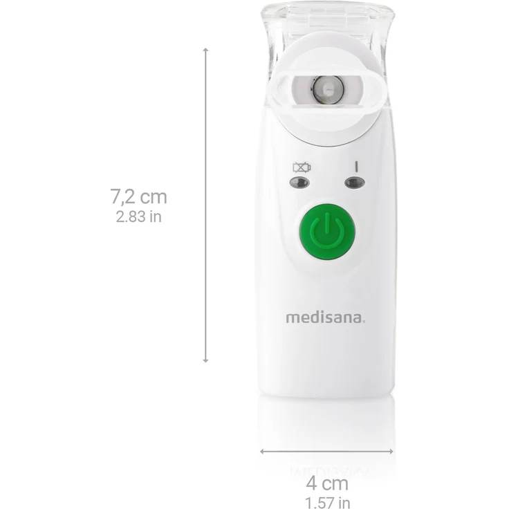 medisana IN 525 tragbarer Inhalator für Unterwegs, Ultraschall Vernebler mit Mundstück und Maske für Erwachsene und Kinder, bei Erkältungen oder Asthma mit extra Zubehör – Bild 2