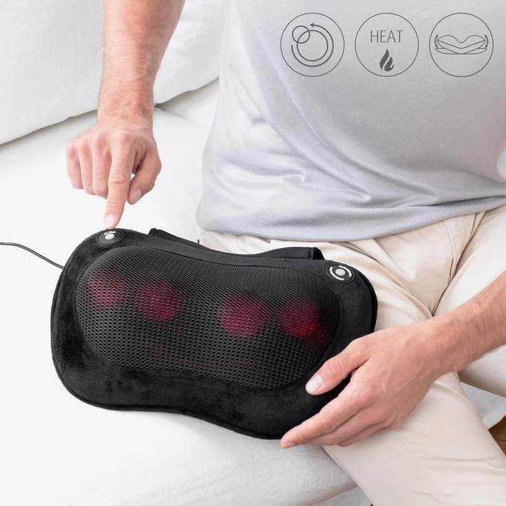 medisana MC 850 Shiatsu-Massagekissen mit Wärmefunktion, 2 Geschwindigkeitsstufen, Rotlichtfunktion, mit flexibler Polsterung für Nacken, Schulter, Rücken und Beine – Bild 4