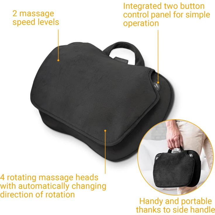 medisana MC 850 Shiatsu-Massagekissen mit Wärmefunktion, 2 Geschwindigkeitsstufen, Rotlichtfunktion, mit flexibler Polsterung für Nacken, Schulter, Rücken und Beine – Bild 5
