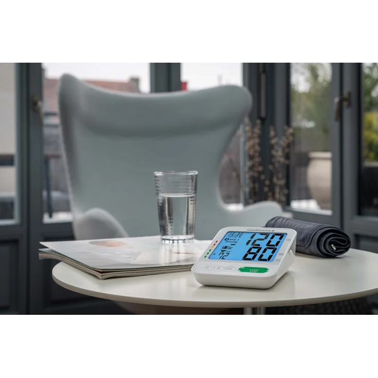 medisana BU 584 connect Oberarm-Blutdruckmessgerät, präzise Blutdruck und Pulsmessung mit Speicherfunktion und Bluetooth-App, Anzeige eines unregelmäßigen Herzschlags mit großer Manschette 23-43 cm – Bild 3