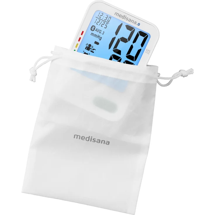 medisana BU 584 connect Oberarm-Blutdruckmessgerät, präzise Blutdruck und Pulsmessung mit Speicherfunktion und Bluetooth-App, Anzeige eines unregelmäßigen Herzschlags mit großer Manschette 23-43 cm – Bild 2