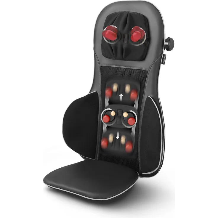 medisana MC 832 Shiatsu Massageauflage für Rücken und Nacken, Massagesitzauflage mit Akupressur, Nackenmassage, Wärmefunktion, 3 Intensitäten, Rotlichtfunktion, mit Fernbedienung, Aufbewahrungsbeutel - Preisvergleich