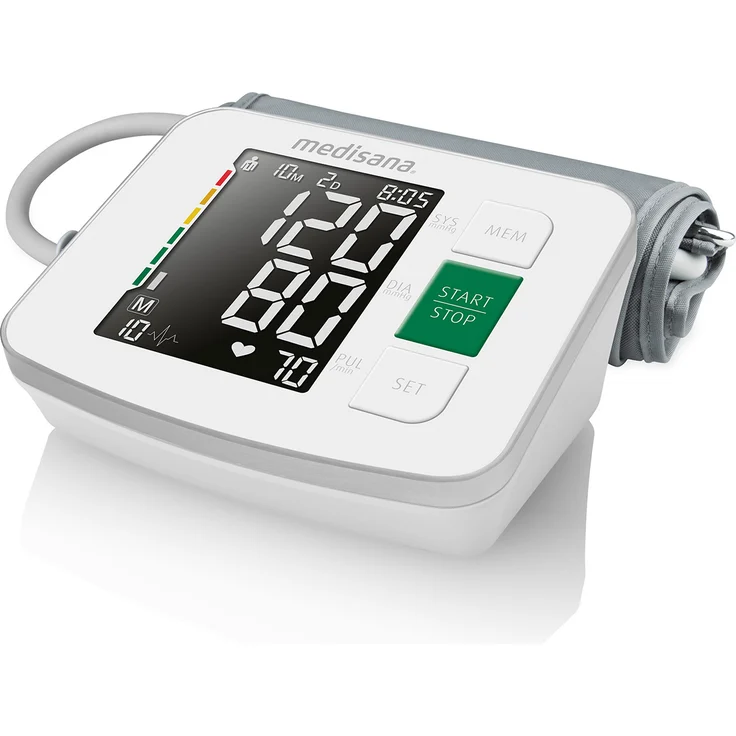 medisana BU 514 Oberarm-Blutdruckmessgerät, präzise Blutdruck und Pulsmessung mit Speicherfunktion, Ampel-Skala, Funktion zur Anzeige eines unregelmäßigen Herzschlags – Bild 1