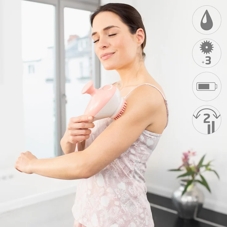 medisana AC 950 Cellulite Massagegerät für straffere Haut mit 3 Massageaufsätzen, Selbstmassage mit 3 rotierenden Massagerollen und 2 Massageintensitäten, kabellos mit Akku – Bild 4